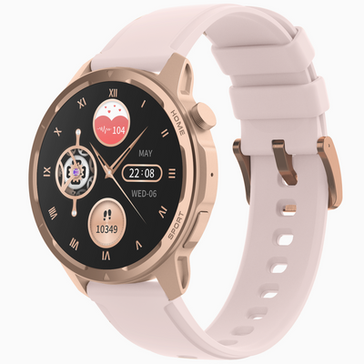 Norden Target Smart Watch with 1.39" HD TFT Full Touch Screen, Realtek 8763EWE Processor, 100+ Sport Modes, Heart Rate & Blood Oxygen Monitor, IP68 Waterproof, BT5.2, 7-Day Standby, Magnetic Charging, Compatible with Da Fit App - Pink