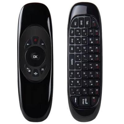 Wireless Air Mouse Keyboard Combo 2.4GHz – QWERTY Gyroscopic Remote – Compatible with Smart TV, Android TV Box, PC, Tablet – Black
