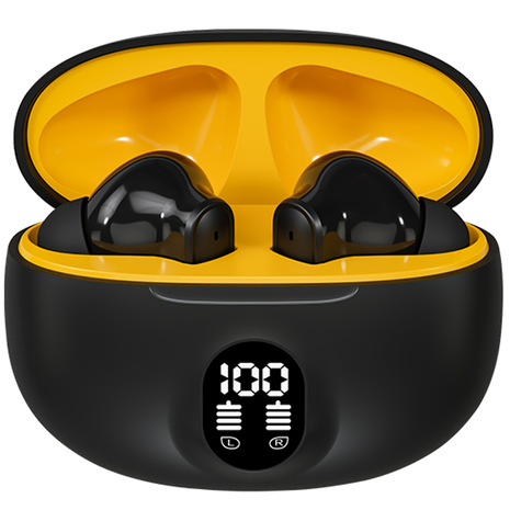 Norden TWS Wireless Earphones Bluetooth 5.3 with Charging Case, Type-C Fast Charging, Touch Control, Noise Reduction, Built-in Mic for Calls and Music - Compatible with iOS & Android-  Black