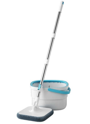 Madison Microfiber Mop and Bucket Set – Dual Water Separation System with 2 Mop Pads for Hygienic Cleaning