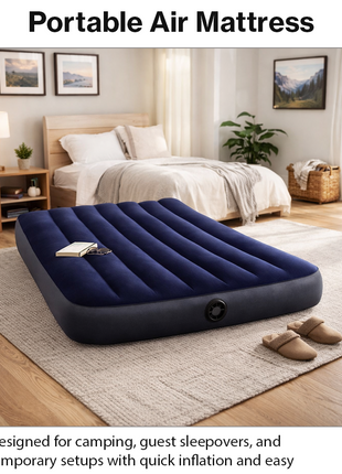 Camping Air Mattress with Fibre-Tech Support, Plush Surface, 2-in-1 Fast Valve,Easy Inflate