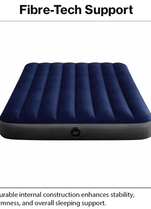 Camping Air Mattress with Fibre-Tech Support, Plush Surface, 2-in-1 Fast Valve,Easy Inflate