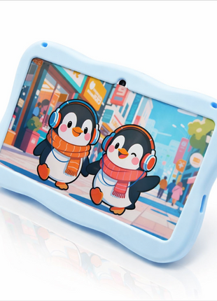 7" Kids Android Tablet 1024×600 IPS HD 6GB RAM 128GB ROM WiFi Bluetooth USB-C with Shockproof Silicone Case, Stylus, Holder & Toy Skateboard