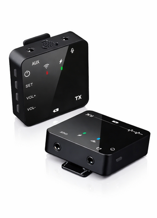 Wireless Clip-On Microphone Kit 2.4 GHz for Streaming