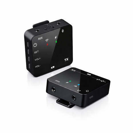 Wireless Clip-On Microphone Kit 2.4 GHz for Streaming