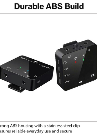 Wireless Clip-On Microphone Kit 2.4 GHz for Streaming