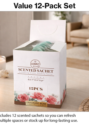 12-Pack Scented Fragrance Sachets for Car, Closet & Drawer – Slim No-Setup Air Fresheners Cedar