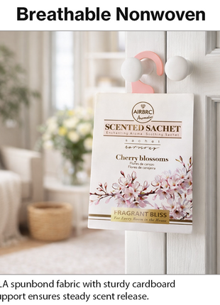 12-Pack Scented Fragrance Sachets for Car, Closet & Drawer – Slim No-Setup Air Fresheners Cherry Blossom