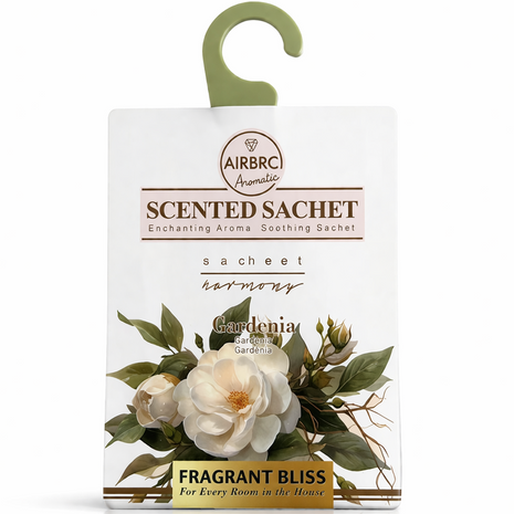12-Pack Scented Fragrance Sachets for Car, Closet & Drawer – Slim No-Setup Air Fresheners Gardenia