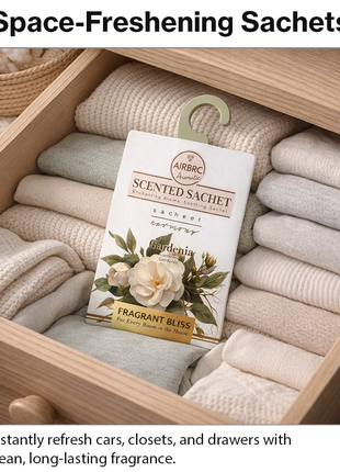 12-Pack Scented Fragrance Sachets for Car, Closet & Drawer – Slim No-Setup Air Fresheners Gardenia