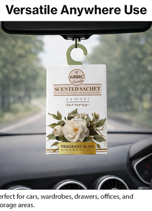 12-Pack Scented Fragrance Sachets for Car, Closet & Drawer – Slim No-Setup Air Fresheners Gardenia