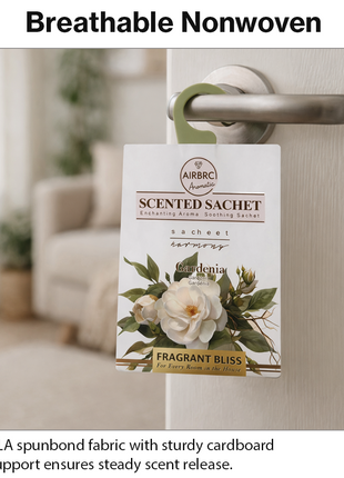 12-Pack Scented Fragrance Sachets for Car, Closet & Drawer – Slim No-Setup Air Fresheners Gardenia