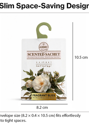 12-Pack Scented Fragrance Sachets for Car, Closet & Drawer – Slim No-Setup Air Fresheners Gardenia