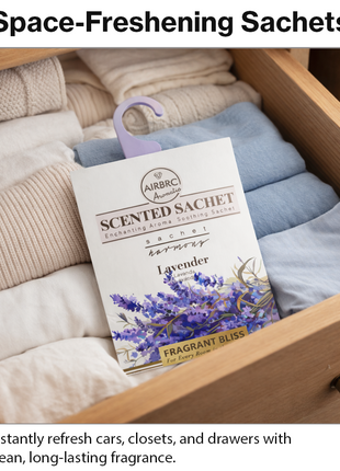 12-Pack Scented Fragrance Sachets for Car, Closet & Drawer – Slim No-Setup Air Fresheners Lavender