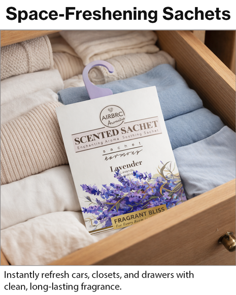 12-Pack Scented Fragrance Sachets for Car, Closet & Drawer – Slim No-Setup Air Fresheners Lavender