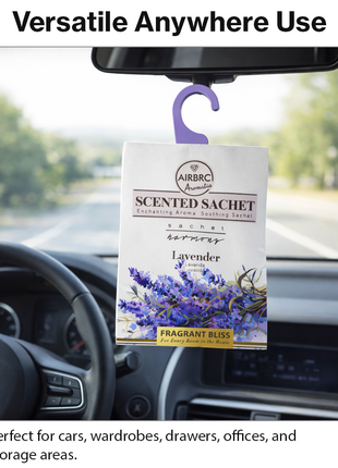 12-Pack Scented Fragrance Sachets for Car, Closet & Drawer – Slim No-Setup Air Fresheners Lavender