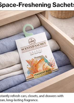 12-Pack Scented Fragrance Sachets for Car, Closet & Drawer – Slim No-Setup Air Fresheners Ocean