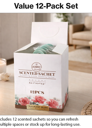 12-Pack Scented Fragrance Sachets for Car, Closet & Drawer – Slim No-Setup Air Fresheners Ocean