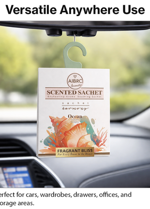 12-Pack Scented Fragrance Sachets for Car, Closet & Drawer – Slim No-Setup Air Fresheners Ocean
