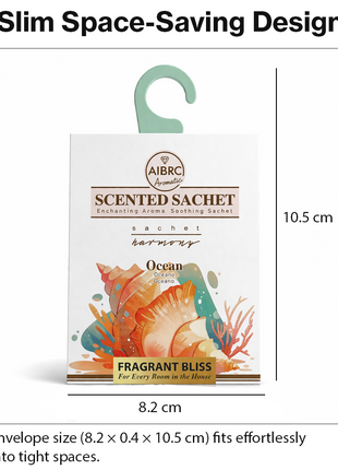 12-Pack Scented Fragrance Sachets for Car, Closet & Drawer – Slim No-Setup Air Fresheners Ocean