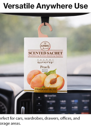 12-Pack Scented Fragrance Sachets for Car, Closet & Drawer – Slim No-Setup Air Fresheners Peach