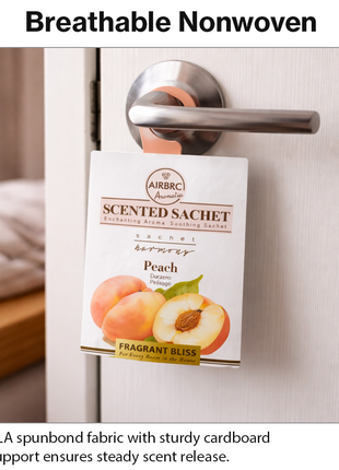 12-Pack Scented Fragrance Sachets for Car, Closet & Drawer – Slim No-Setup Air Fresheners Peach
