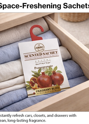 12-Pack Scented Fragrance Sachets for Car, Closet & Drawer – Slim No-Setup Air Fresheners Pomegranate