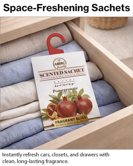 12-Pack Scented Fragrance Sachets for Car, Closet & Drawer – Slim No-Setup Air Fresheners Pomegranate
