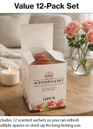 12-Pack Scented Fragrance Sachets for Car, Closet & Drawer – Slim No-Setup Air Fresheners Pomegranate