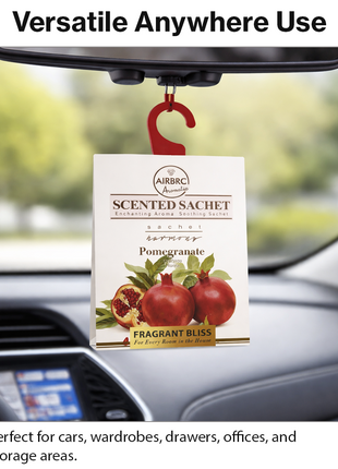 12-Pack Scented Fragrance Sachets for Car, Closet & Drawer – Slim No-Setup Air Fresheners Pomegranate