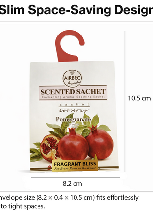 12-Pack Scented Fragrance Sachets for Car, Closet & Drawer – Slim No-Setup Air Fresheners Pomegranate