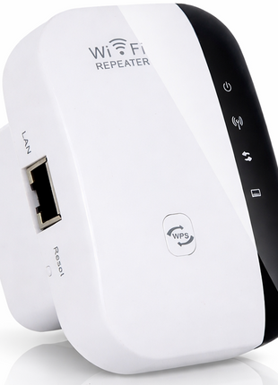 Wireless Wi-Fi Range Extender 2.4GHz 300Mbps Repeater with Ethernet Port EU Plug 802.11b/g/n Signal Booster