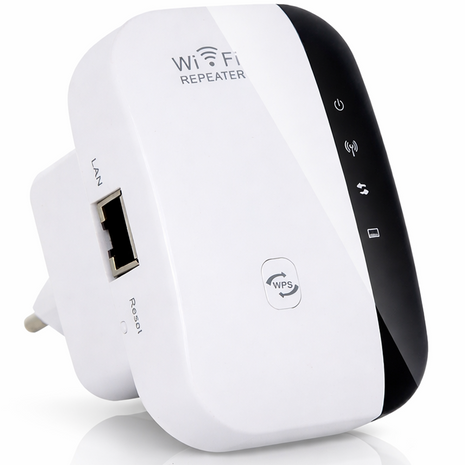Wireless Wi-Fi Range Extender 2.4GHz 300Mbps Repeater with Ethernet Port EU Plug 802.11b/g/n Signal Booster