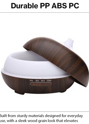 Ultrasonic Essential Oil Diffuser with Timer, Lights & Auto Shut-Off