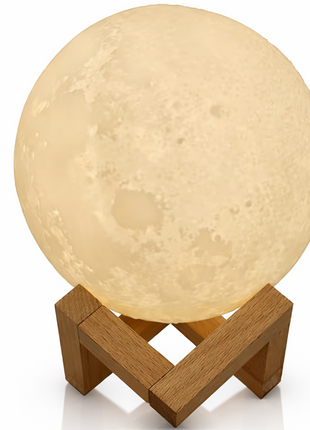 3D Moon Humidifier Lamp 880 mL USB Quiet Cool Mist Diffuser with LED Night Light, 2 Mist Levels, DC 5V 2W