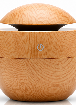 Mini USB Ultrasonic Humidifier & Essential Oil Diffuser with LED Wood Grain Design
