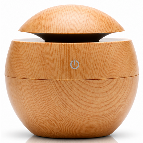 Mini USB Ultrasonic Humidifier & Essential Oil Diffuser with LED Wood Grain Design