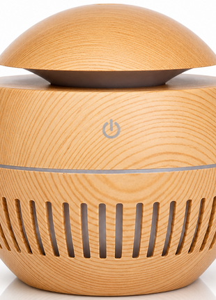 Mini USB Ultrasonic Humidifier & Essential Oil Diffuser with LED Wood Grain Design- Pattern