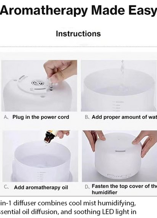 500ml Ultrasonic Oil Diffuser with LED Light Timer