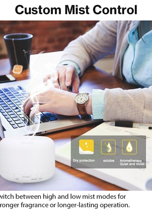 500ml Ultrasonic Oil Diffuser with LED Light Timer