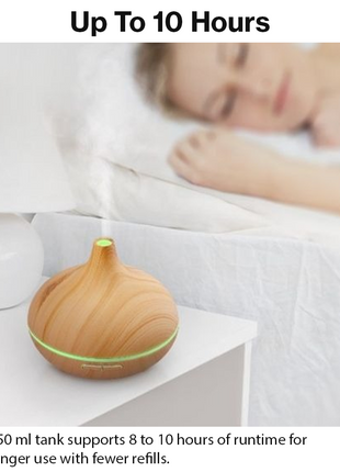 Ultrasonic Aroma Essential Oil Diffuser & Cool Mist Humidifier 9W 7 LED Colours 4 Timers Auto Shut-Off