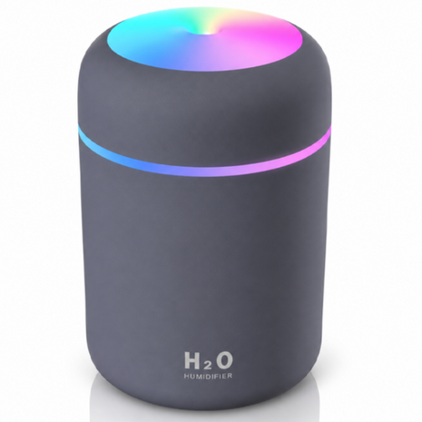 300ml USB Cool Mist Humidifier with LED Light-grey