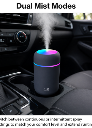 300ml USB Cool Mist Humidifier with LED Light-grey
