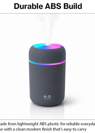 300ml USB Cool Mist Humidifier with LED Light-grey