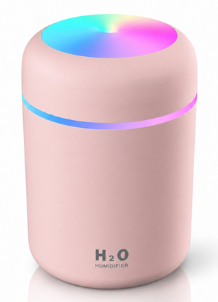300ml USB Cool Mist Humidifier with LED Light-Pink