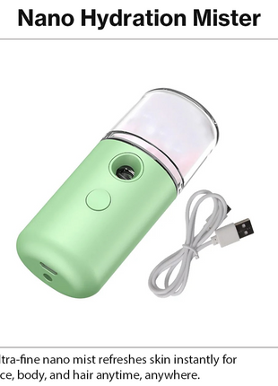 Portable Nano Mist Sprayer 30 ml  USB Rechargeable Facial Mister