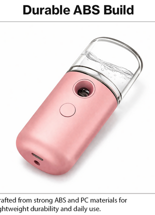 Portable Nano Mist Sprayer 30 ml Pink USB Rechargeable Facial Mister