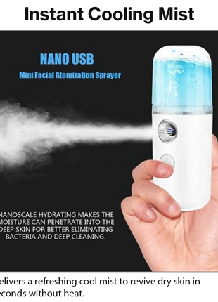 Portable Nano Mist Sprayer 30 ml USB Rechargeable Facial Mister
