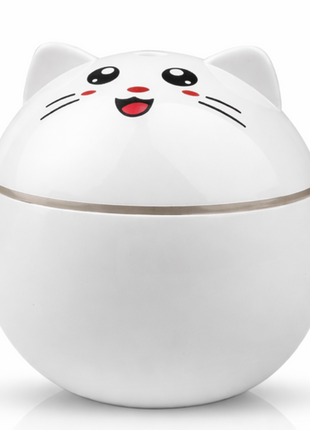 Cat Shape Mini Humidifier with RGB Night Light, USB-C Rechargeable Cool Mist Aroma Diffuser, 20 dB Quiet, Auto Shut-Off, 100×70×100 mm