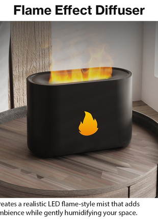 Flame Air Diffuser Humidifier LED with Remote USB